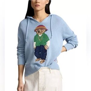 Polo Ralph Lauren Polo Bear Hooded Sweater. Size S, US 2-4, new never worn.